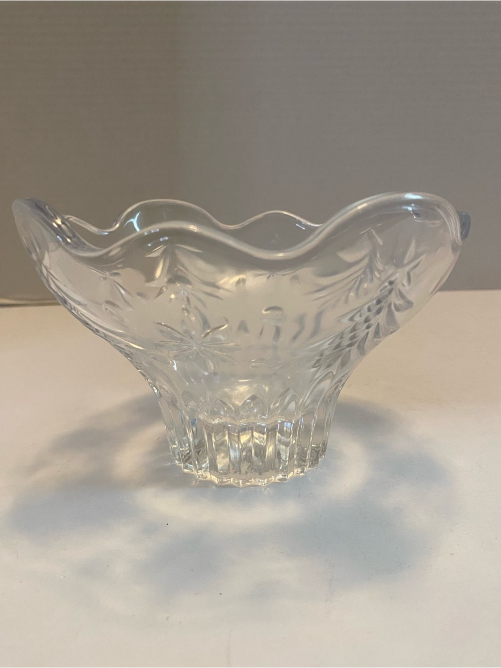 Mikasa Crystal Footed Beautiful Bowl 6” | Christmas Night Collection Holiday